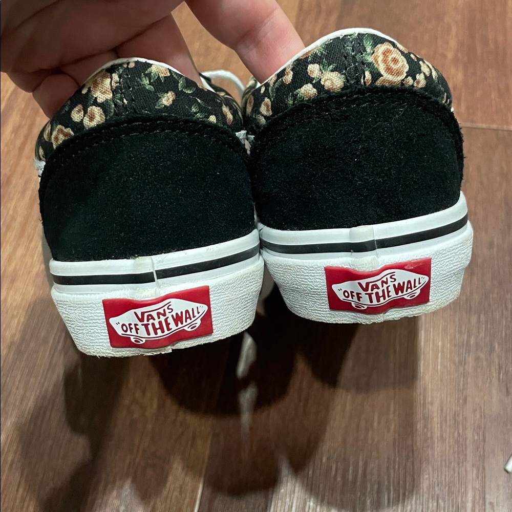 Vans Kids Black and Pink Floral Sneakers - Picture 8 of 8